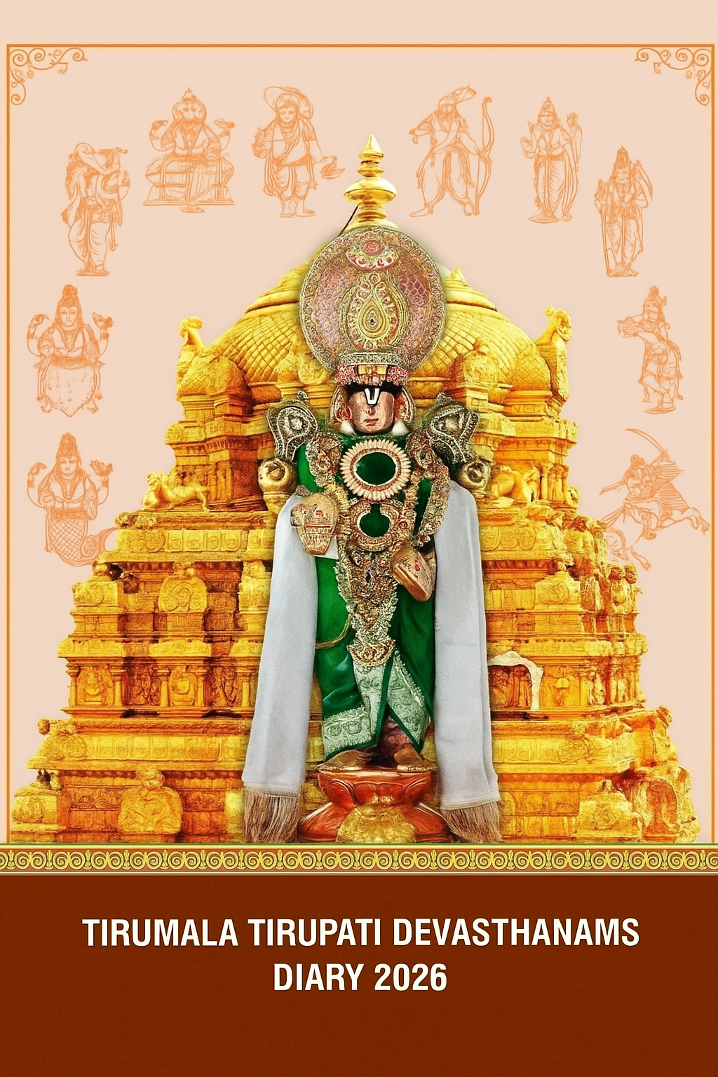 TTD Diary 2026 pack of 2 along with Srivari Charan paduka (Pre Order)