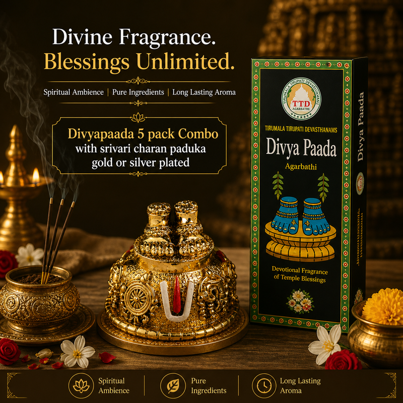 Tirumala Thirupati Divya paada agarbatti combo pack of 5 along